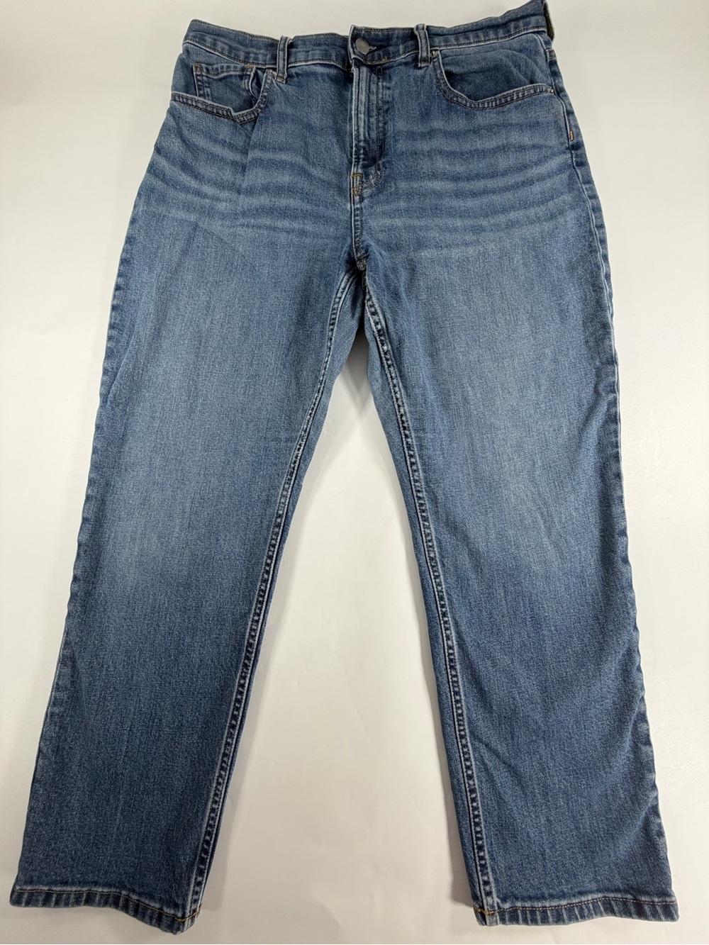 Everlane The Cheeky Straight Leg High Rise Denim Jeans Light Wash Womens 32